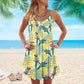 Tropical Parrot Summer Love – Women's Summer Sleeveless V-Neck Camisole Dress