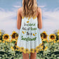 Elephant Sunflower Summer – Women's Summer Sleeveless V-Neck Camisole Dress
