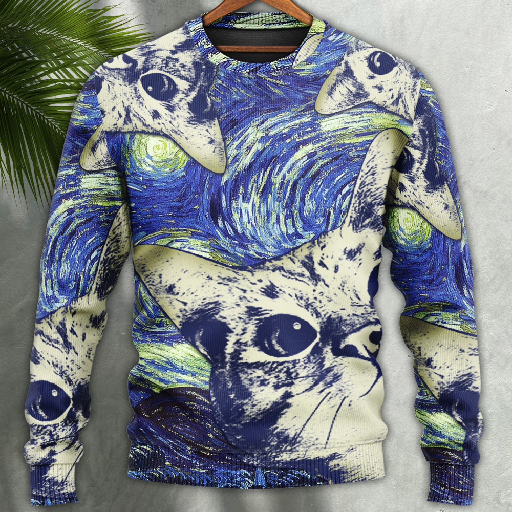 Cute Cat Love Life Design – Sweater - Ugly Christmas Sweater