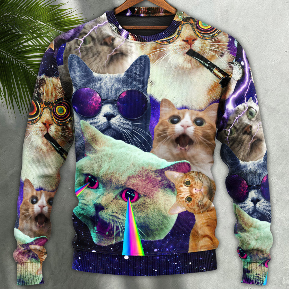 Flying Battle Cat Fantasy Art – Sweater - Ugly Christmas Sweater