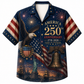 America 250th Freedom Button Hawaiian Shirt