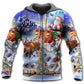 Christmas Reindeer Gift Glow Art – 3D Hoodie