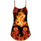 Dragon Fireball Madness – Women's Summer Sleeveless V-Neck Camisole Dress