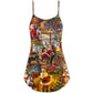Santa Christmas Season Of Joy – Women's Summer Sleeveless V-Neck Camisole Dress