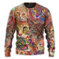 Colorful Cat Art Lover Style – Sweater - Ugly Christmas Sweater