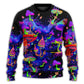 Hippie Mushroom Galaxy Neon Art – Sweater - Ugly Christmas Sweater