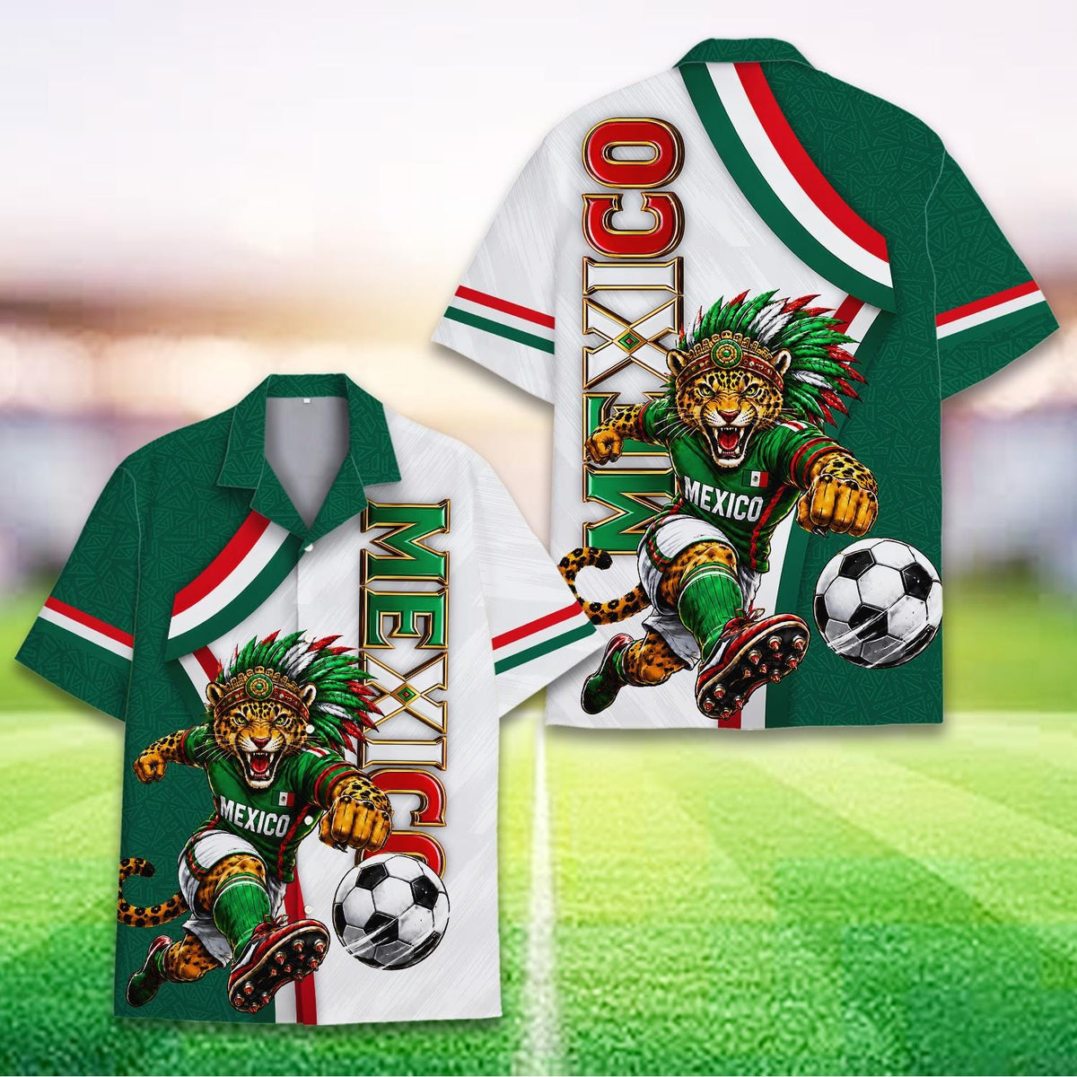 Mexico Soccer Jaguar Mexican Football Fan – Hawaiian Shirt
