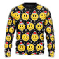 Christmas Smile Happy Face Santa Hat – Sweater - Ugly Christmas Sweater