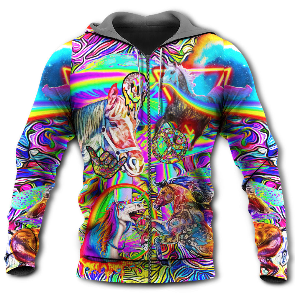 Hippie Horse Running Freedom Art – 3D Hoodie