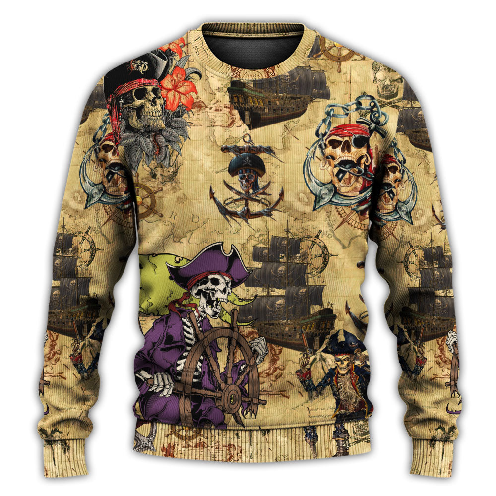 Skull Pirate Dark Adventure Style – Sweater - Ugly Christmas Sweater
