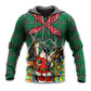 Christmas Cowboy Santa Green Style - 3D Hoodie