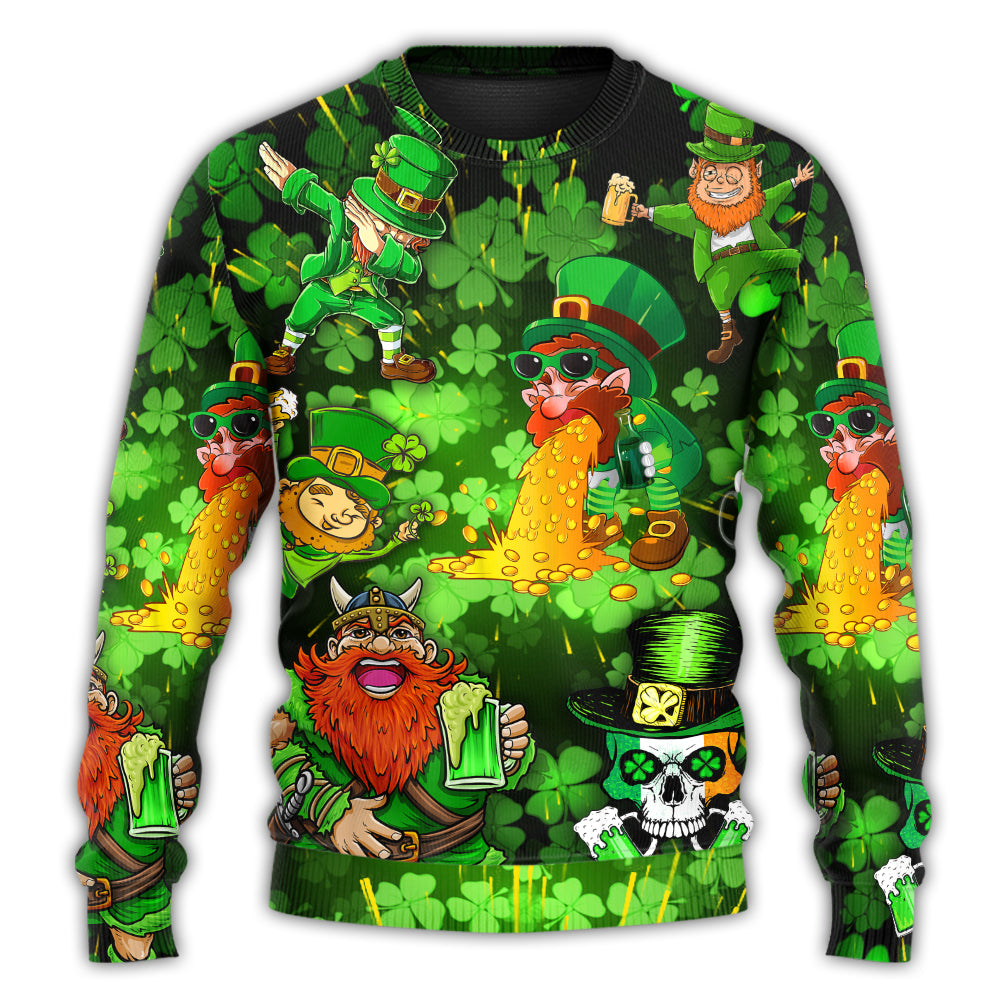 Irish Viking Skull Leprechaun Gnome Style – Sweater - Ugly Christmas Sweater