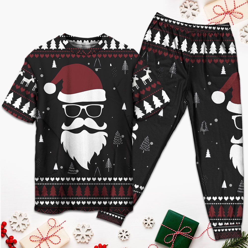 Christmas Up On The Rooftop Click Click Click Santa Claus - Pajamas Short Sleeve - Owls Matrix LTD
