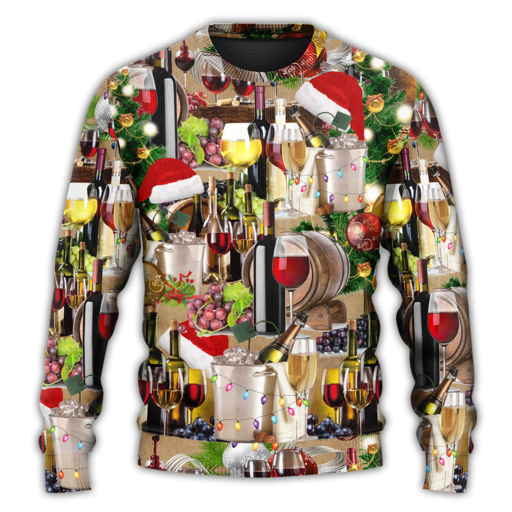 Christmas Wine Night Cozy Holiday – Sweater - Ugly Christmas Sweater
