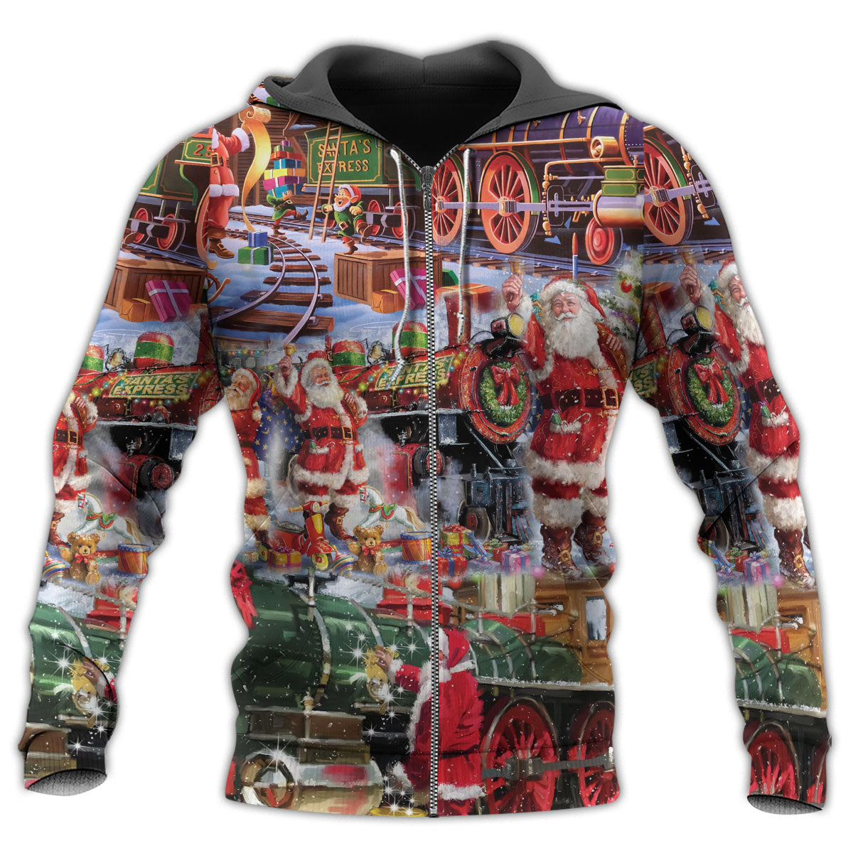 Santa Snow Village Spirit Of Giving - 3D Hoodie