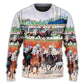 Horse Racing Wild Power Style – Sweater - Ugly Christmas Sweater