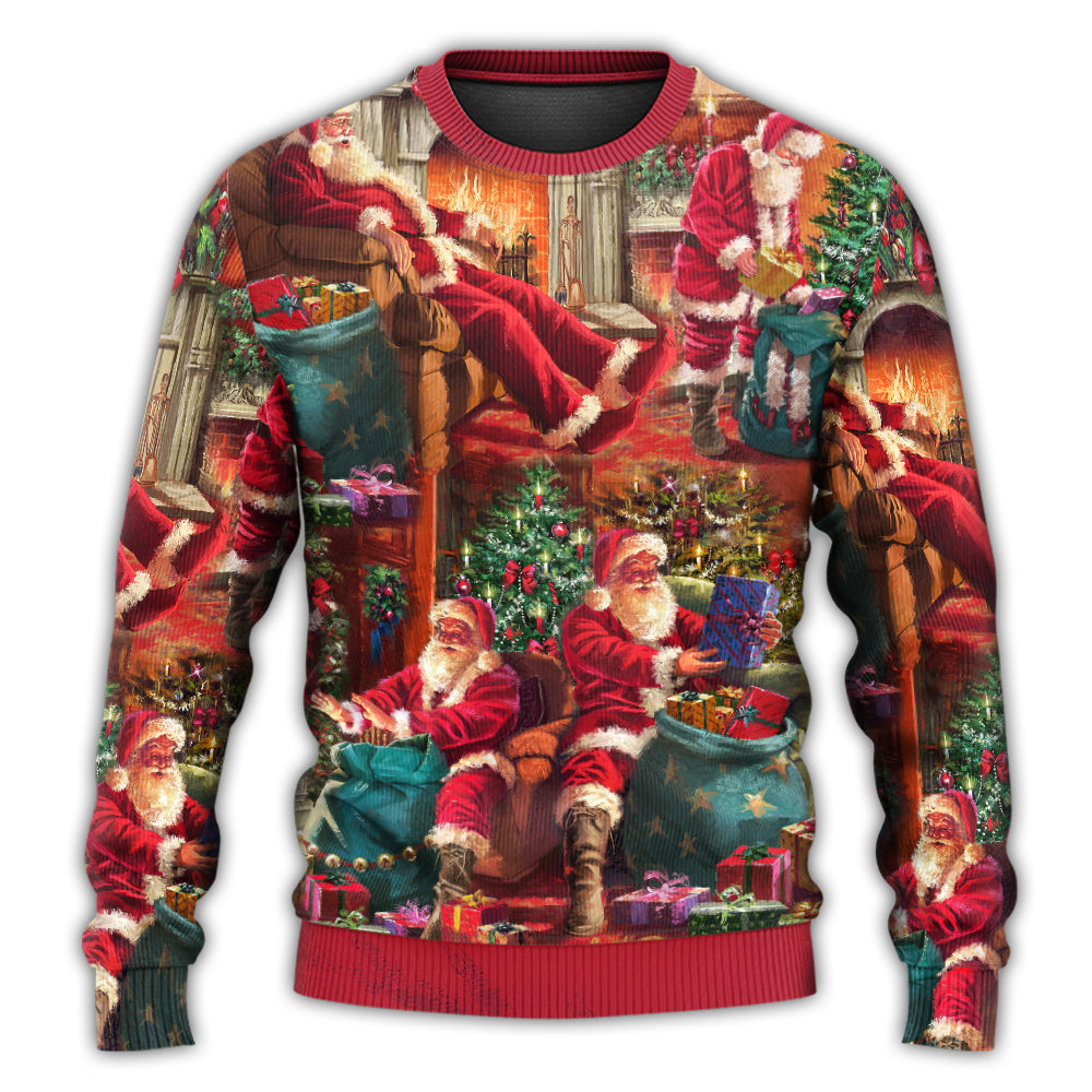 Christmas Santa Story Chilling Happy Xmas – Sweater - Ugly Christmas Sweater