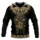 Viking Warrior Raven Yellow Symbol Style - Hoodie
