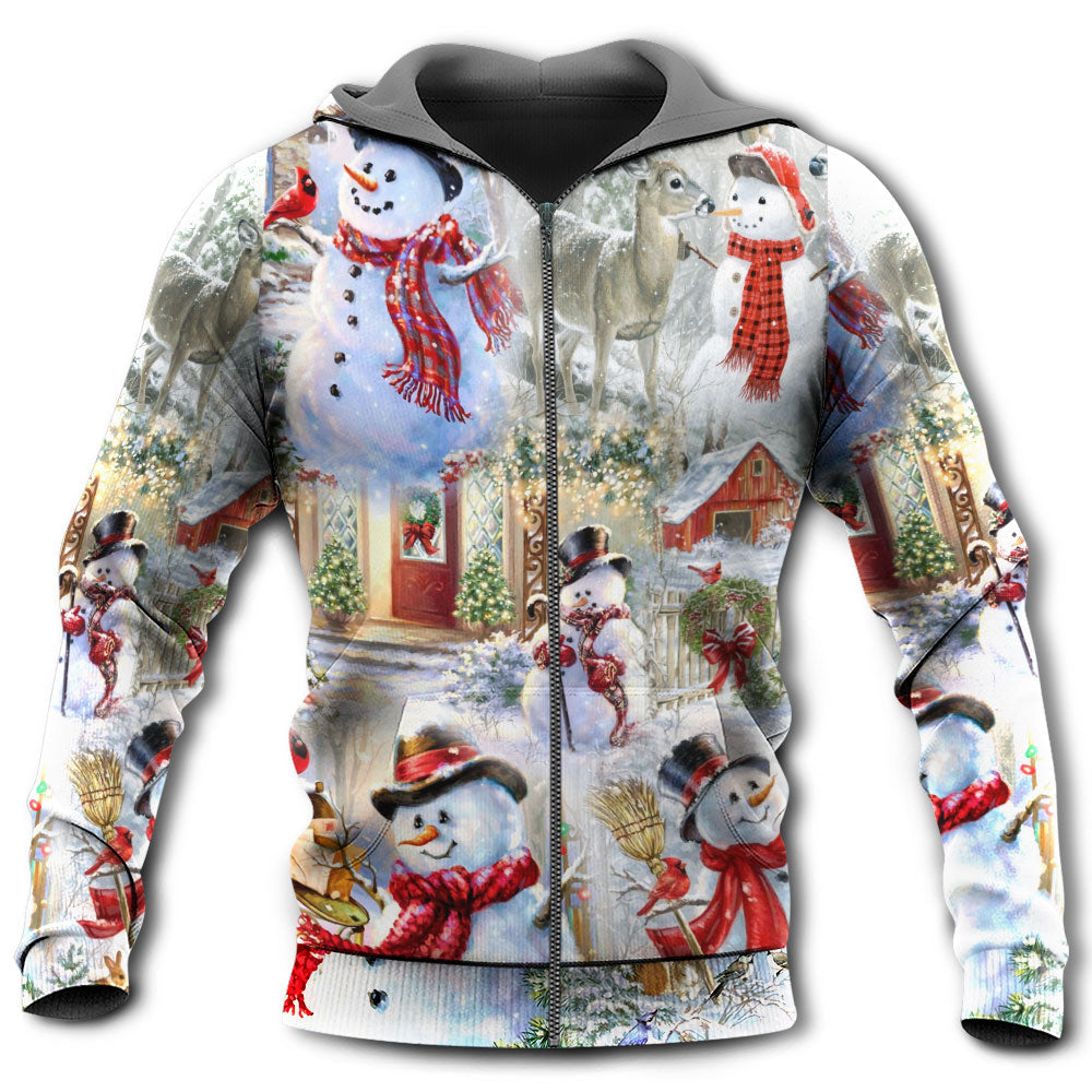 Christmas Snowman Merry Xmas - Hoodie