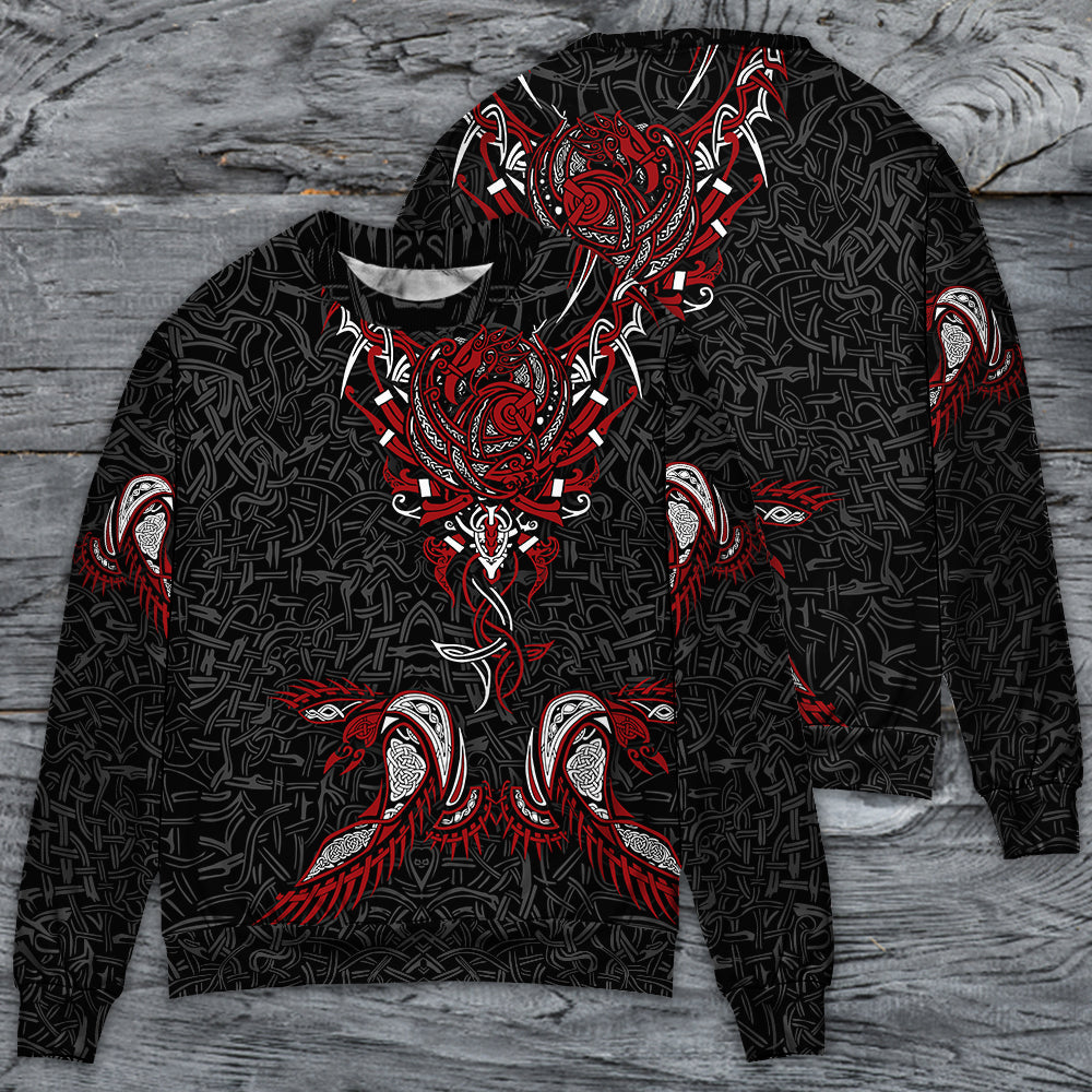 Viking War Raven Life Style – Sweater - Ugly Christmas Sweater