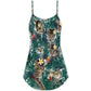 Cat Powered Tropical Island – Women's Summer Sleeveless V-Neck Camisole Dress