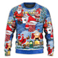 Christmas Rebellious Santa Fun Art – Sweater - Ugly Christmas Sweater