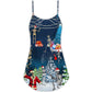 Christmas Skull X-Raymas Holiday – Women's Summer Sleeveless V-Neck Camisole Dress