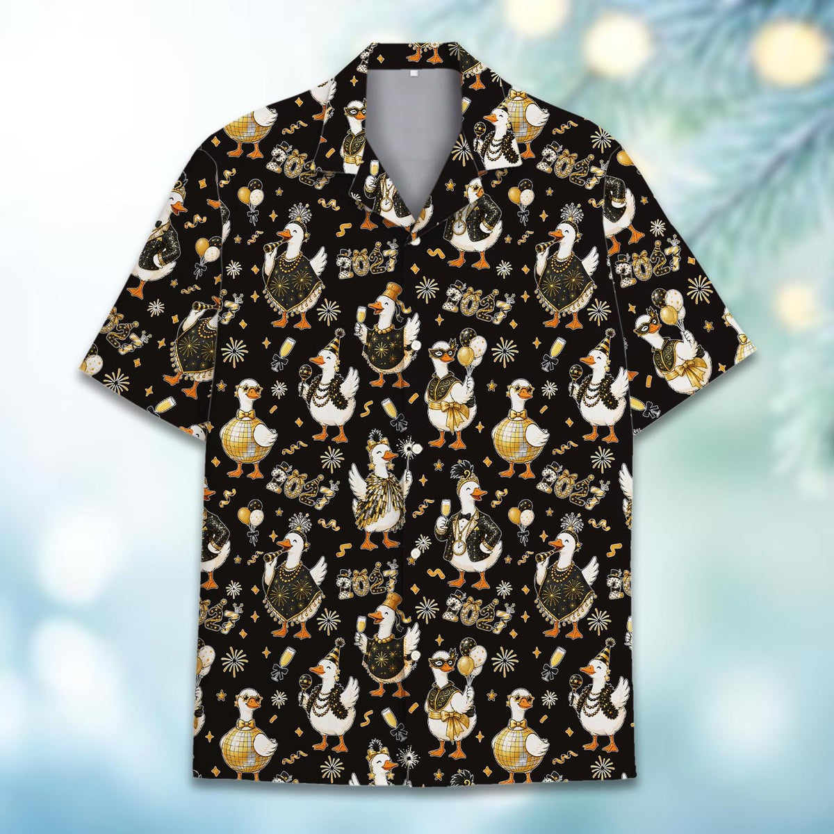 New Year 2027 Funny Duck Countdown Party 2 – Hawaiian Shirt
