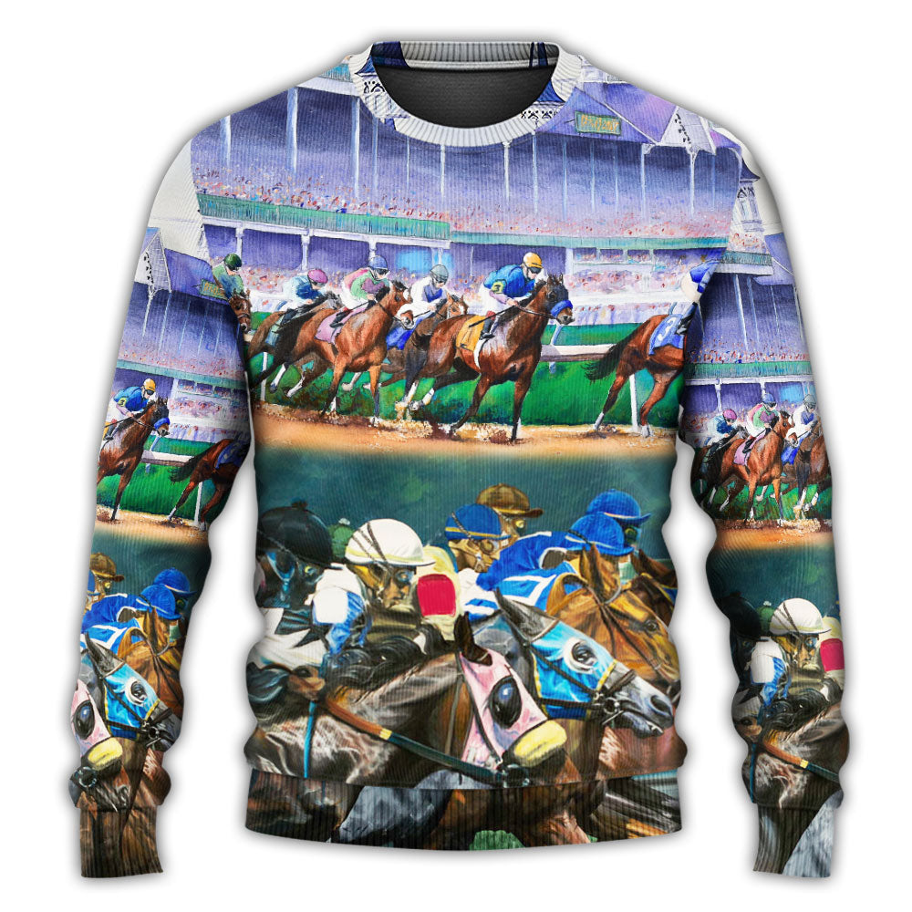 Horse Racing Lover We Love Amazing – Sweater - Ugly Christmas Sweater
