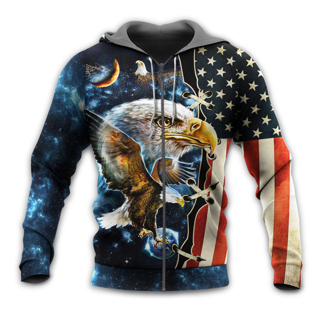 Eagle Galaxy America Art - 3D Hoodie
