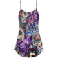 Psychedelic Purple Cat – Women's Summer Sleeveless V-Neck Camisole Dress