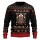 Viking Valhalla Black And Red Holiday – Sweater - Ugly Christmas Sweater