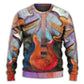 Colorful Guitar Lover Abstract Art – Sweater - Ugly Christmas Sweater
