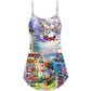 Lighthouse Santa Be The Light – Women's Summer Sleeveless V-Neck Camisole Dress
