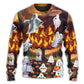 Halloween Boo Pumpkin Fantasy Art – Sweater - Ugly Christmas Sweater
