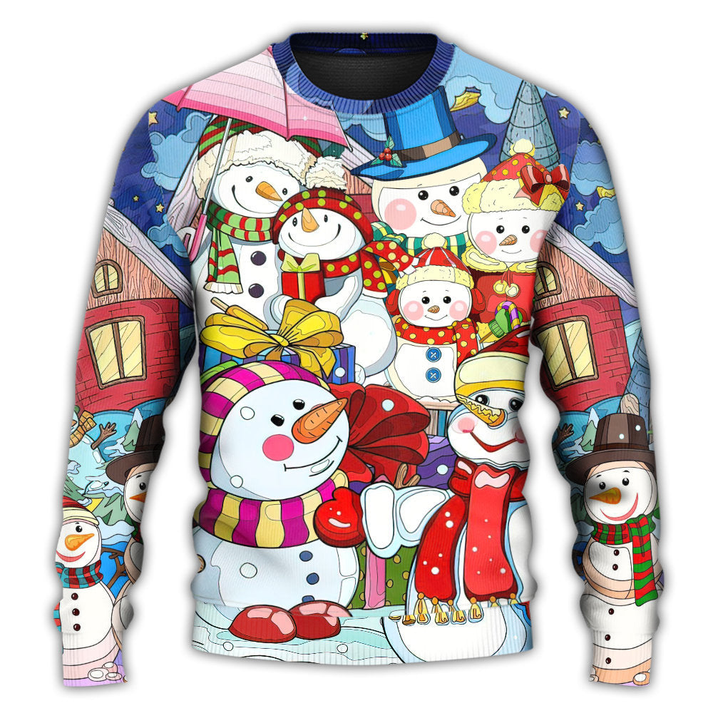 Christmas Snowman Merry Xmas Art – Sweater - Ugly Christmas Sweater