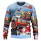 Christmas Santa Train Gift Painting Art – Sweater - Ugly Christmas Sweater
