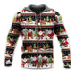Christmas Happy Night Santa Reindeer Bear - Hoodie