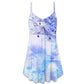 Music Watercolor Notes – Women's Summer Sleeveless V-Neck Camisole Dress