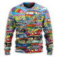 Hippie Van Colorful Peace Art – Sweater - Ugly Christmas Sweater