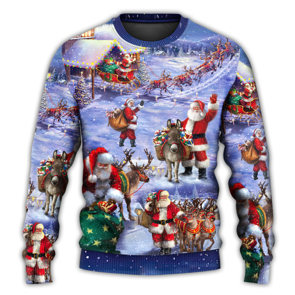 Christmas Santa Story Night Gift Art – Sweater - Ugly Christmas Sweater
