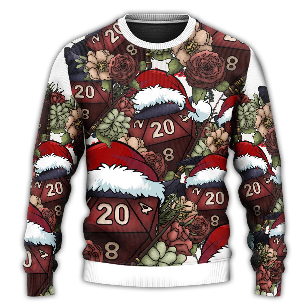 Christmas D20 Witch Dice Holiday Vibe – Sweater - Ugly Christmas Sweater