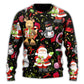 Christmas Joyful Santa Snowman Merry Xmas – Sweater - Ugly Christmas Sweater