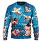 Halloween Flying Pig Pumpkin Art – Sweater - Ugly Christmas Sweater