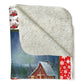 Cardinal Red Truck Christmas Flannel Blanket For Relaxing At Home And Travel