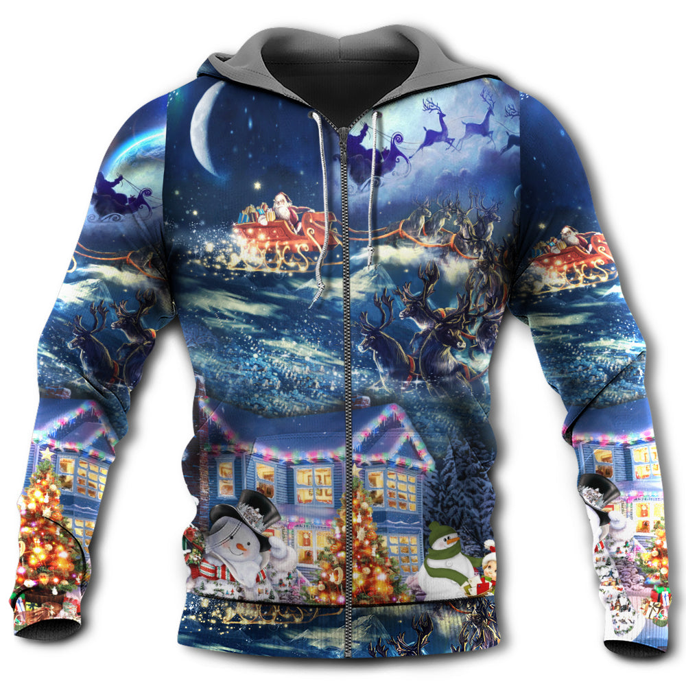 Christmas Family Love Glow Art – 3D Hoodie