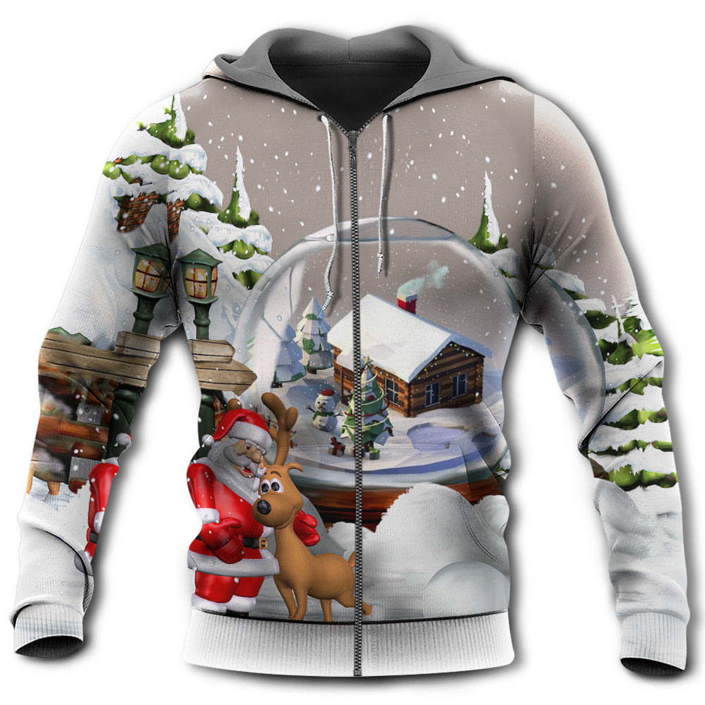 Christmas Santa Giving Gifts Everyone - Hoodie