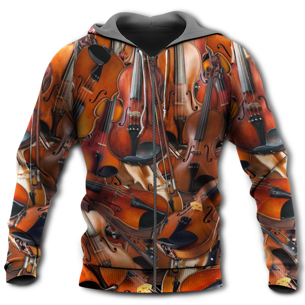Violin Elegant Instrument Quote - 3D Hoodie