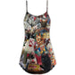 Cats Playing Poker Art – Women's Summer Sleeveless V-Neck Camisole Dress