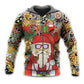 Christmas Hippie Santa Peace Love Style - 3D Hoodie